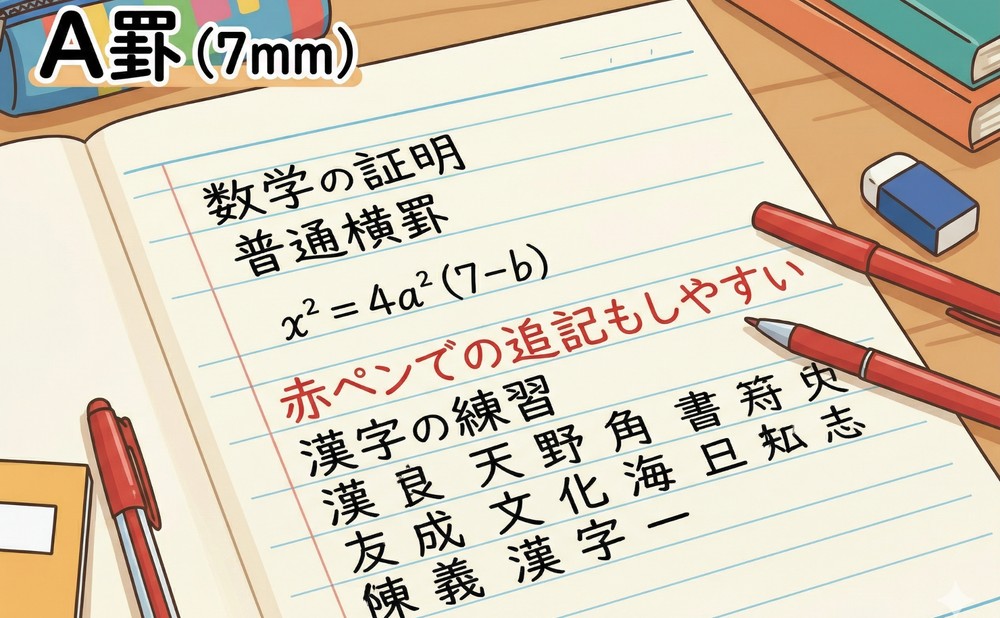 【初心者】キャンパスノートA罫・B罫の違いを比較|どっちが合う?何ミリ差と使い分けのコツ|Gemini_Generated_Image_2ls0782ls0782ls0_1000x618